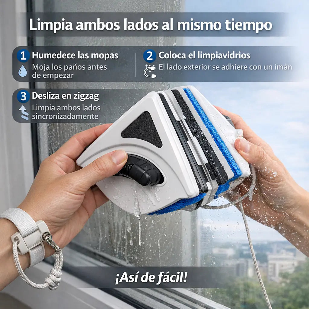 Magnex™ - "No arriesgues tu vida limpiando vidrios en altura"